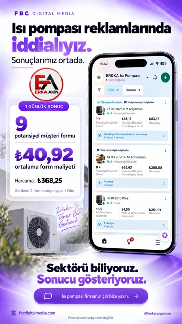ERKA Akın için hazırlanmış reklam Story’si: 9 form, ortalama 40,92 TL form maliyeti.